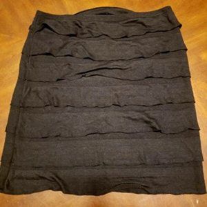 M.S.S.P black ruffled midi skirt, XS womens